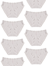 Load image into Gallery viewer, All White 8 Knicker Pack