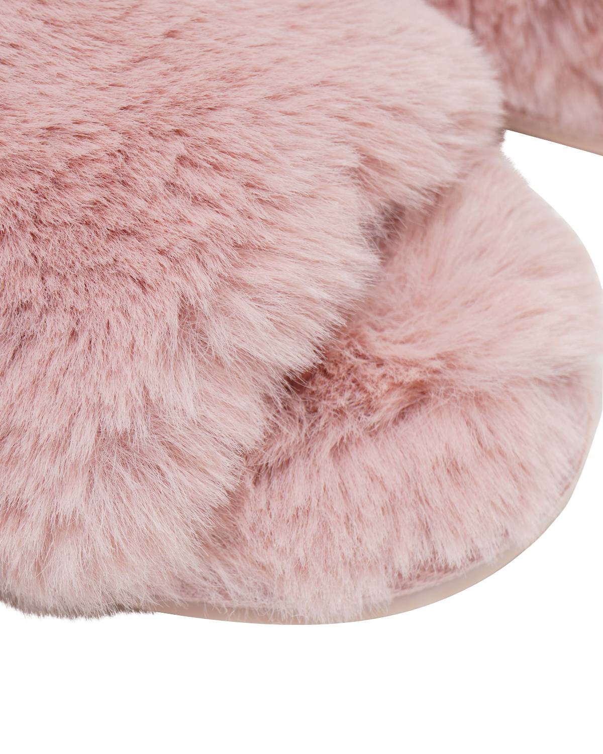 Pink Accent Fox Fur Slides – CoccoUSA