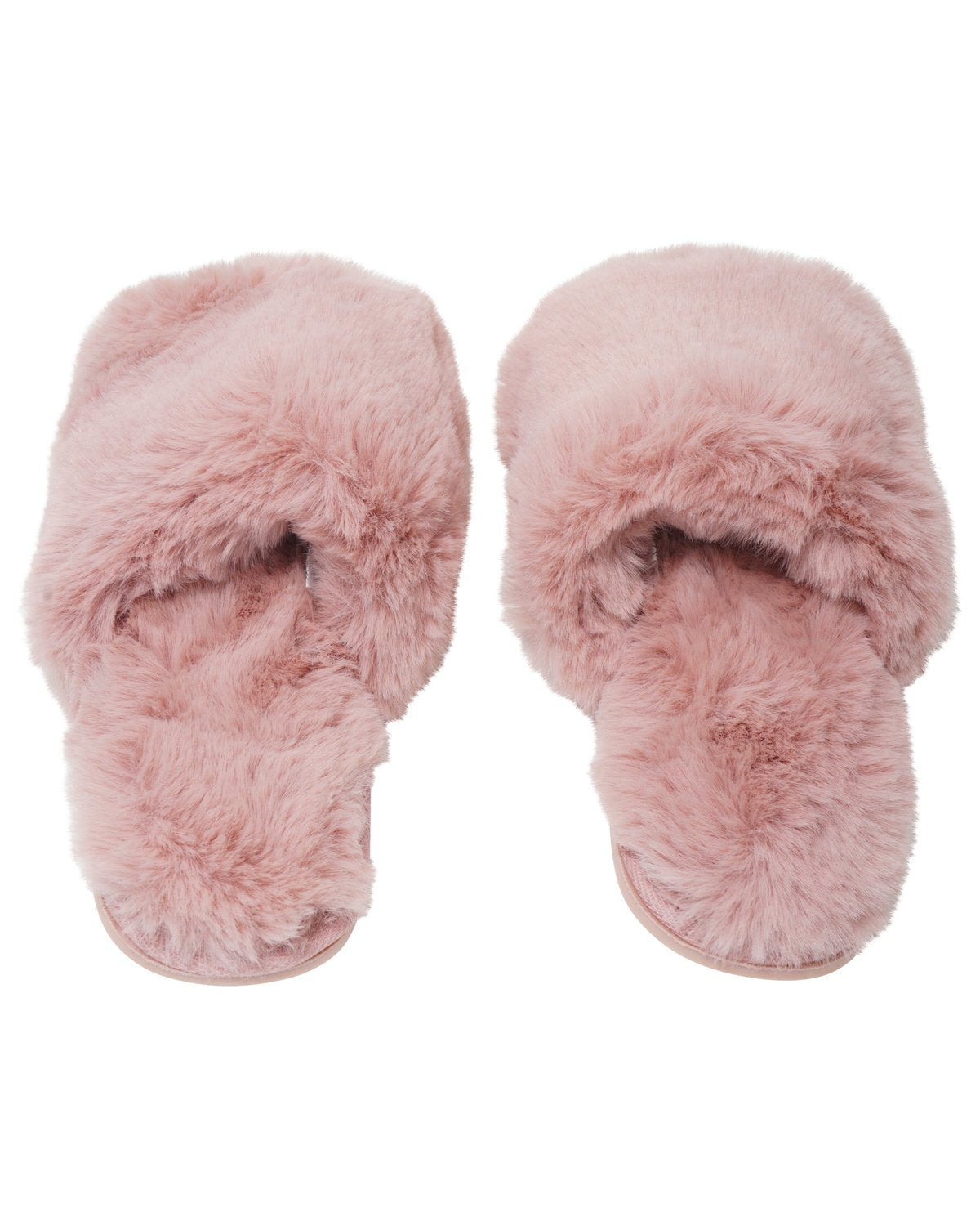 Pink Mink Fur Slides - paulamariecollection