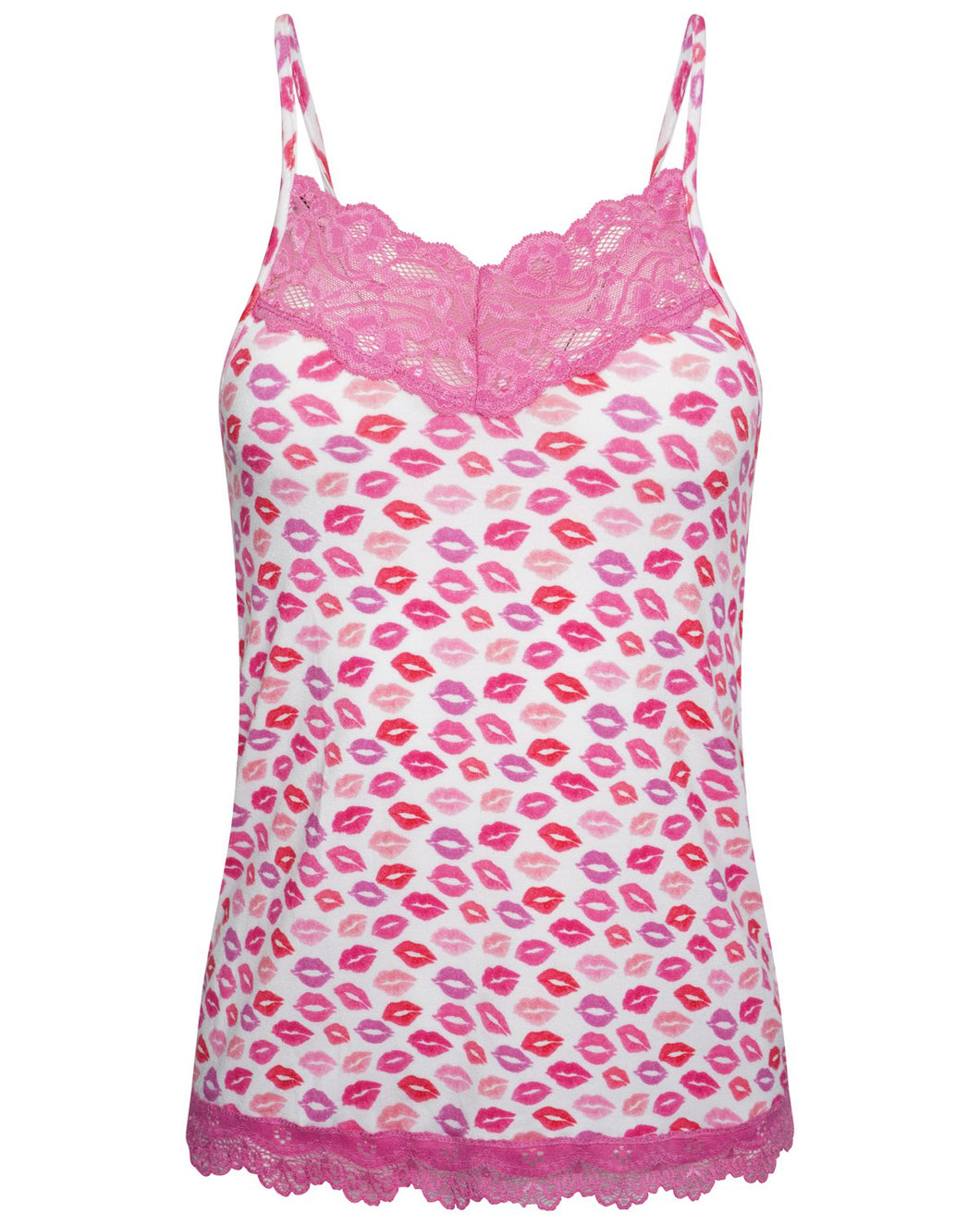 Pink Kisses Print Vest
