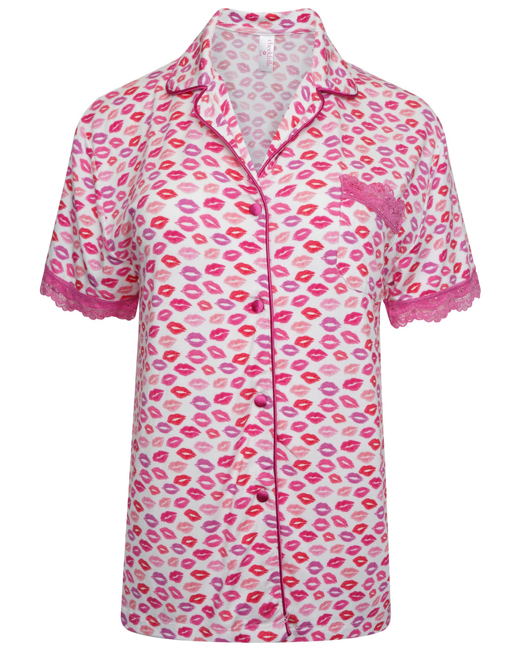 Kisses Print Pyjama Shirt
