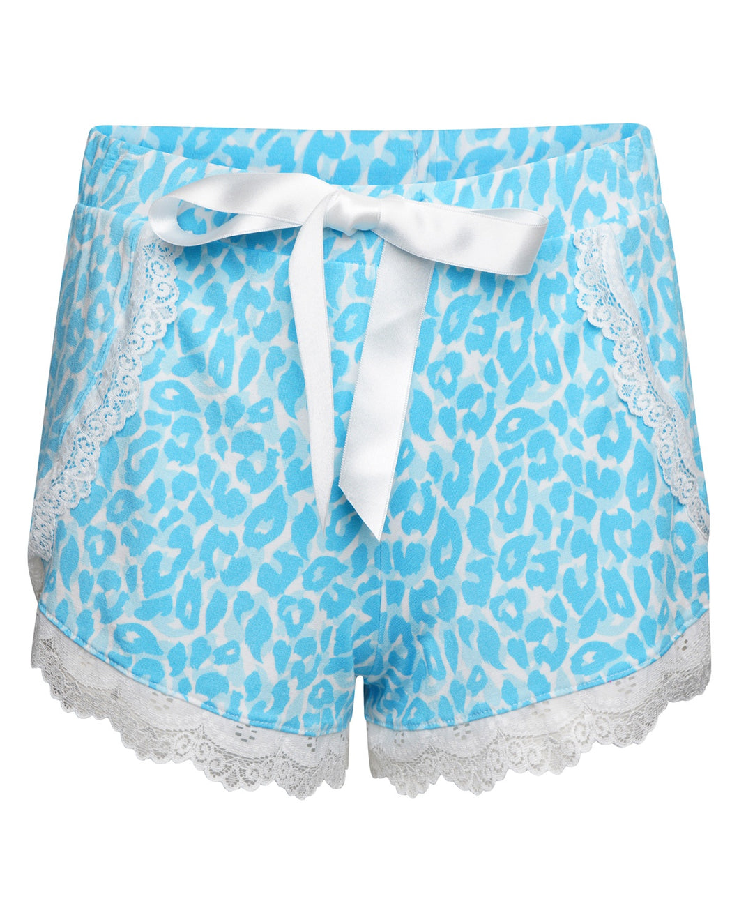 Blue Leopard Print Short